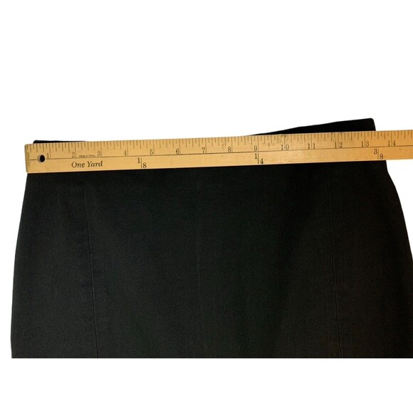 Banana Republic Short Skirt Women's Size 2 Black Hidden Zipper Cotton Blend Slit - Picture 4 of 10